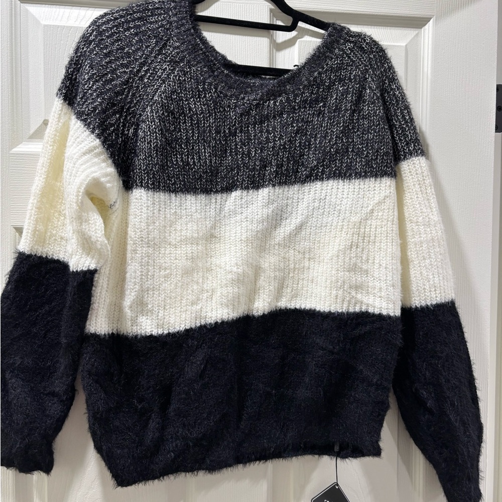 Cozy Black and White Sweater